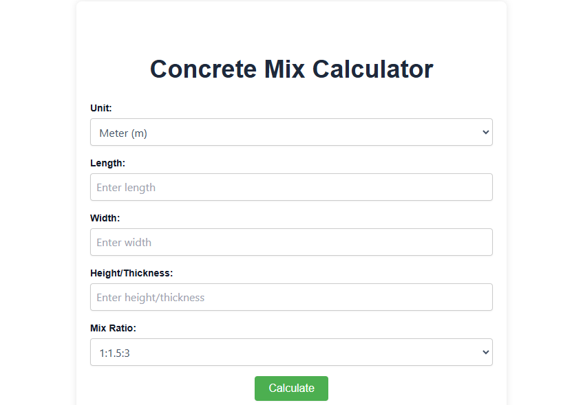 Concrete Calculator